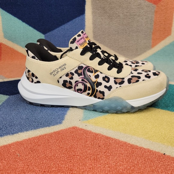 Skechers Snoop Dogg Slip-ins Snoop One Double G Leopard Print Sneakers Size 8
